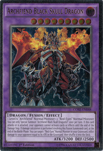 Archfiend Black Skull Dragon [CORE-EN048] Ultimate Rare - Doe's Cards