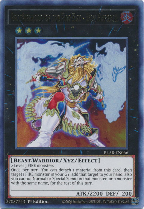 Brotherhood of the Fire Fist - Lion Emperor [BLAR-EN066] Ultra Rare - Doe's Cards