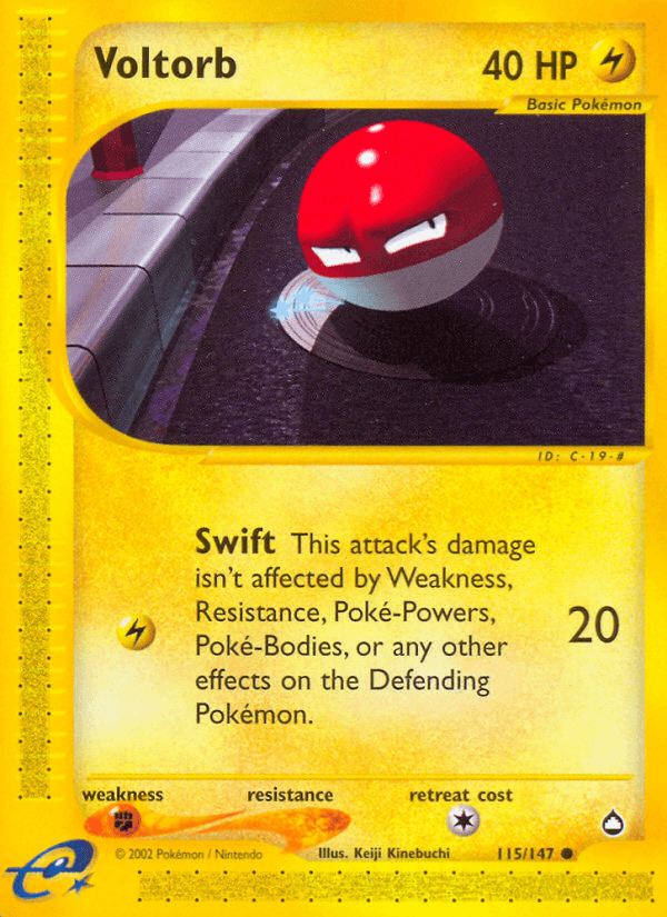 Voltorb (115/147) [Aquapolis] - Doe's Cards