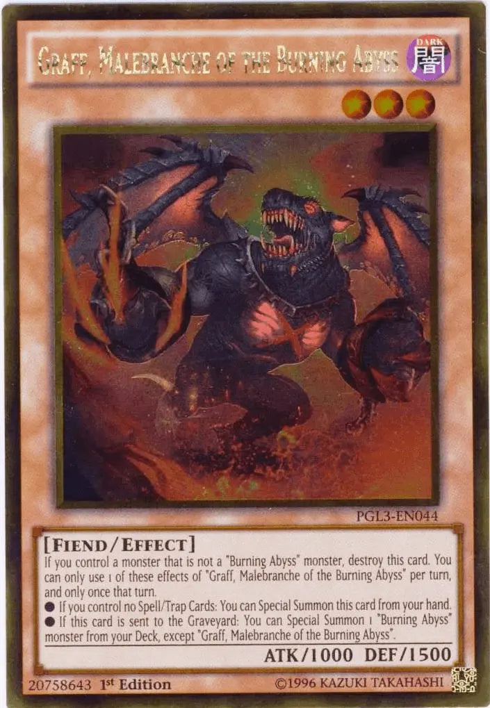 Graff, Malebranche of the Burning Abyss [PGL3-EN044] Gold Rare - Doe's Cards