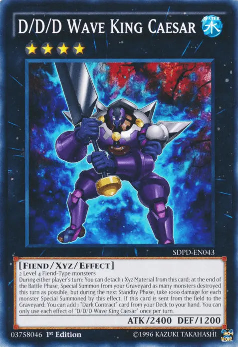 D/D/D Wave King Caesar [SDPD-EN043] Common - Doe's Cards