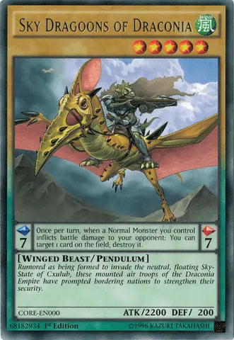 Sky Dragoons of Draconia [CORE-EN000] Rare - Doe's Cards