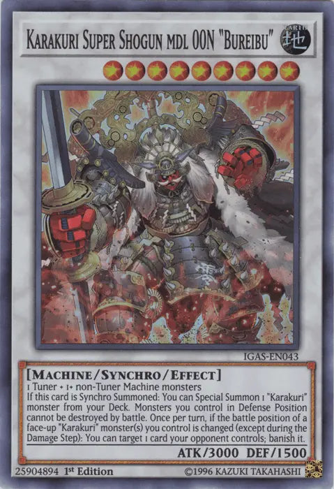 Karakuri Super Shogun mdl 00N "Bureibu" [IGAS-EN043] Super Rare - Doe's Cards