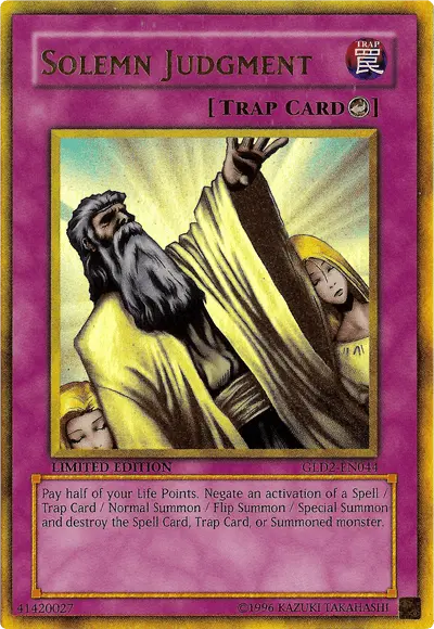 Solemn Judgment [GLD2-EN044] Ultra Rare - Doe's Cards