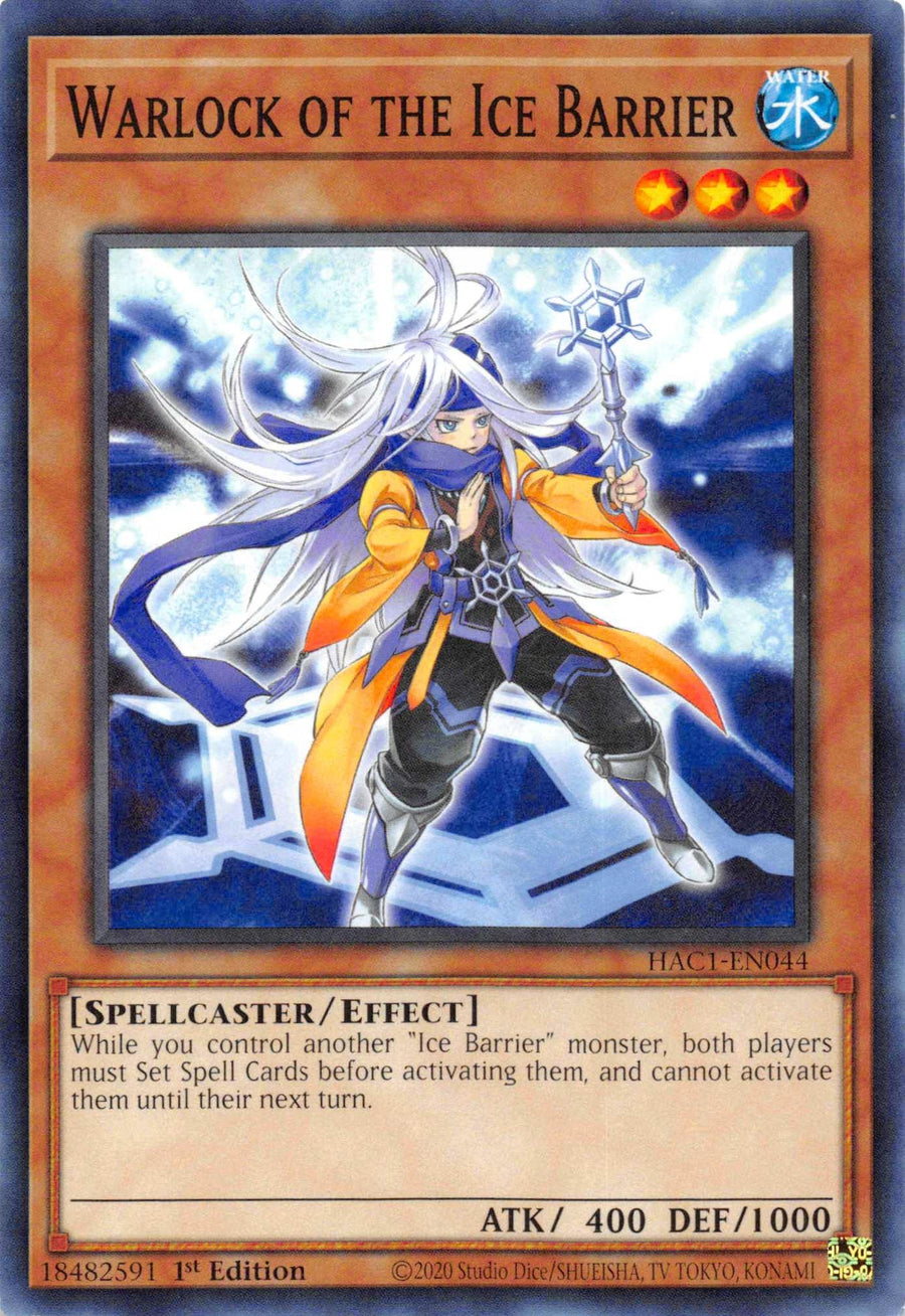 Warlock of the Ice Barrier (Duel Terminal) [HAC1-EN044] Parallel Rare - Doe's Cards