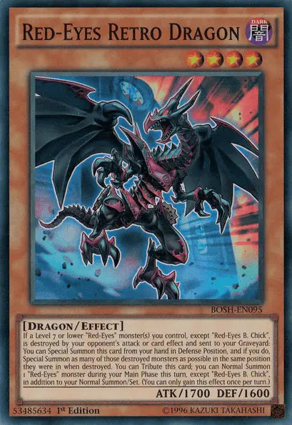 Red-Eyes Retro Dragon [BOSH-EN095] Super Rare - Doe's Cards