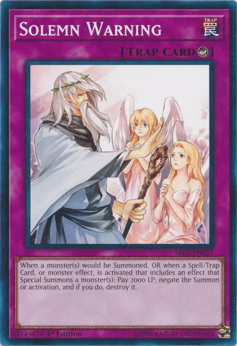Solemn Warning [SR05-EN037] Common - Doe's Cards