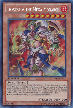 Thestalos the Mega Monarch [PRIO-EN035] Secret Rare - Doe's Cards