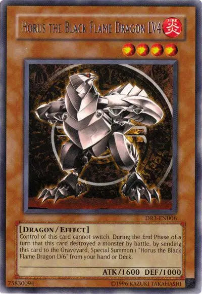 Horus the Black Flame Dragon LV4 [DR3-EN006] Rare - Doe's Cards