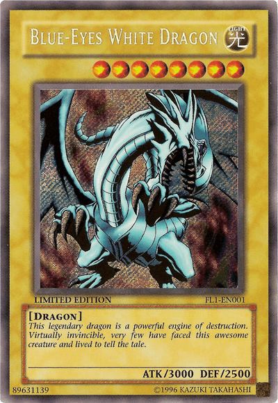 Blue-Eyes White Dragon [FL1-EN001] Secret Rare - Doe's Cards