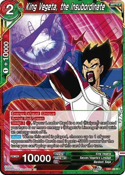 King Vegeta, the Insubordinate (EB1-56) [Battle Evolution Booster] - Doe's Cards