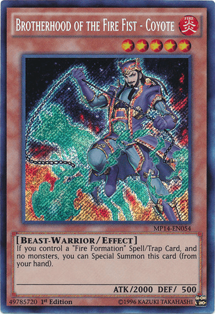 Brotherhood of the Fire Fist - Coyote [MP14-EN054] Secret Rare - Doe's Cards