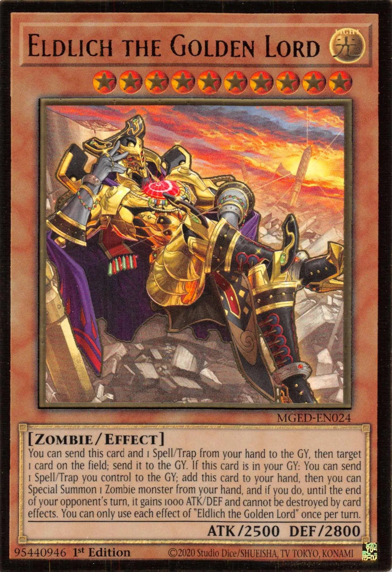 Eldlich the Golden Lord (Alternate Art) [MGED-EN024] Gold Rare - Doe's Cards