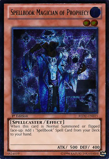 Spellbook Magician of Prophecy [REDU-EN015] Ultimate Rare - Doe's Cards