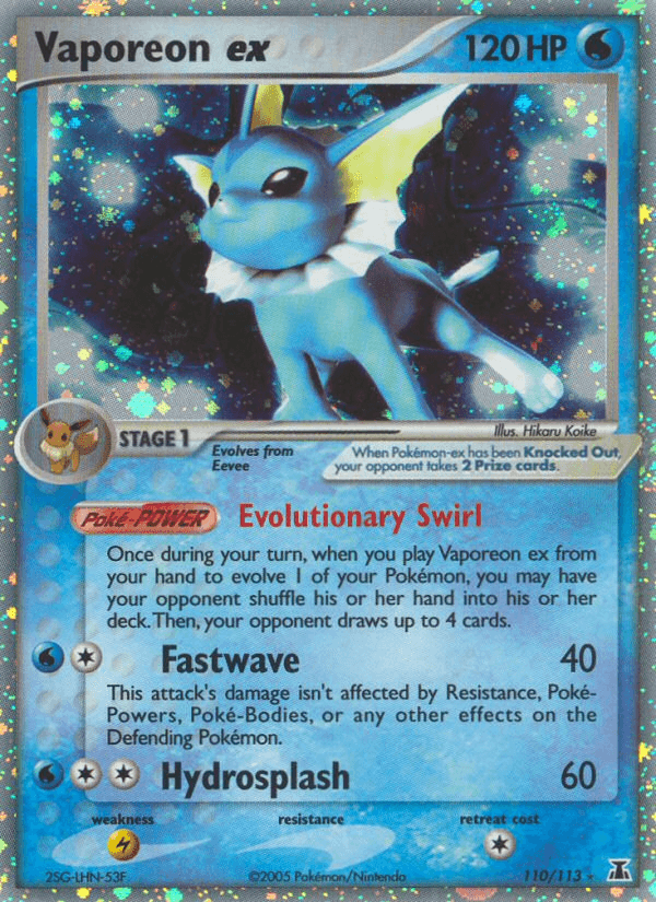 Vaporeon ex (110/113) [EX: Delta Species] - Doe's Cards