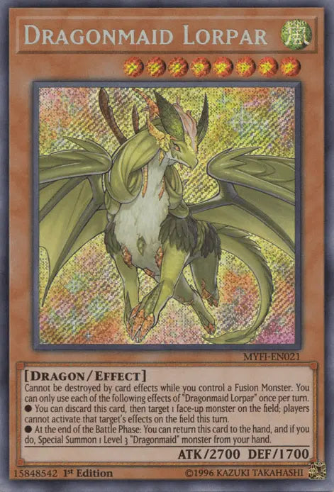 Dragonmaid Lorpar [MYFI-EN021] Secret Rare - Doe's Cards