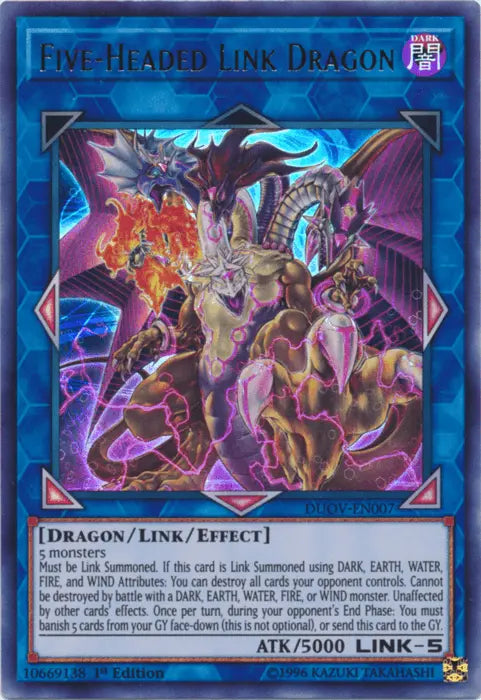 Five-Headed Link Dragon [DUOV-EN007] Ultra Rare - Doe's Cards