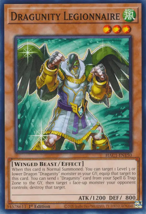 Dragunity Legionnaire [HAC1-EN150] Common - Doe's Cards