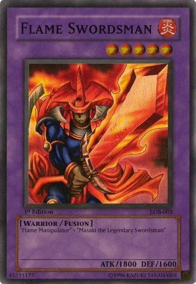 Flame Swordsman [LOB-003] Super Rare - Doe's Cards
