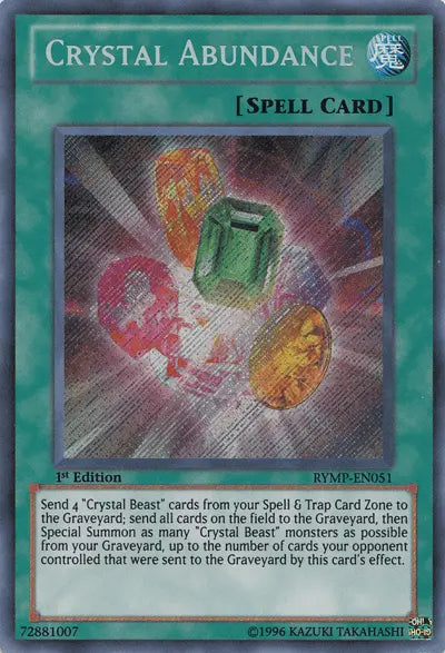 Crystal Abundance [RYMP-EN051] Secret Rare - Doe's Cards