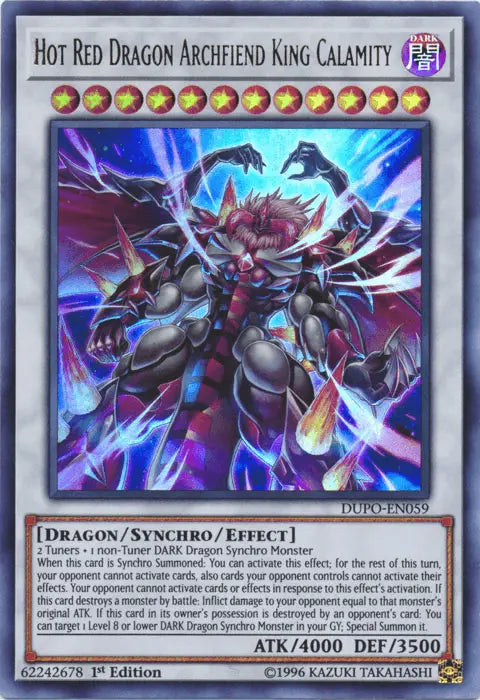 Hot Red Dragon Archfiend King Calamity [DUPO-EN059] Ultra Rare - Doe's Cards
