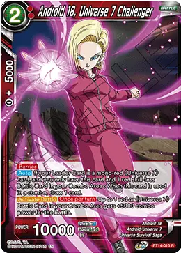 Android 18, Universe 7 Challenger (BT14-013) [Cross Spirits] - Doe's Cards