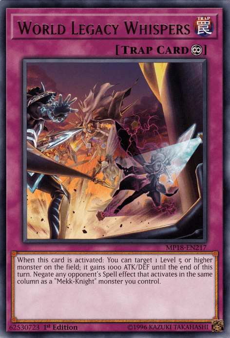 World Legacy Whispers [MP18-EN217] Rare - Doe's Cards