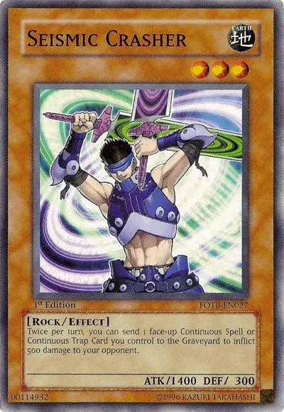 Seismic Crasher [FOTB-EN027] Common - Doe's Cards