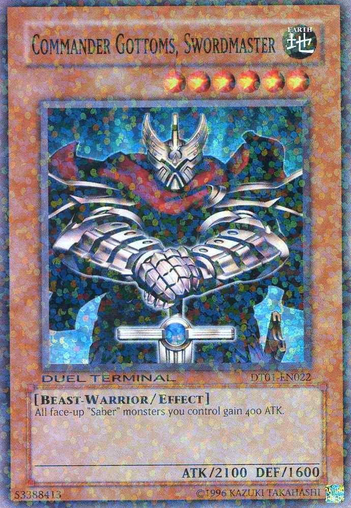 Commander Gottoms, Swordmaster [DT01-EN022] Super Rare - Doe's Cards