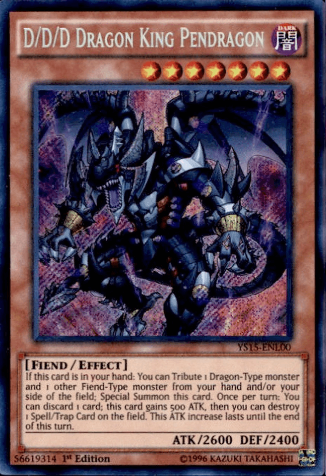 D/D/D Dragon King Pendragon [YS15-ENL00] Secret Rare - Doe's Cards