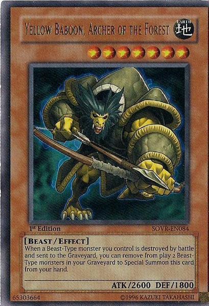 Yellow Baboon, Archer of the Forest [SOVR-EN084] Ultra Rare - Doe's Cards