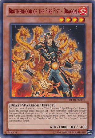 Brotherhood of the Fire Fist - Dragon (Red) [DL18-EN008] Rare - Doe's Cards