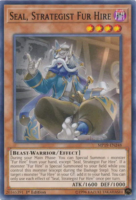 Seal, Strategist Fur Hire [MP19-EN248] Common - Doe's Cards