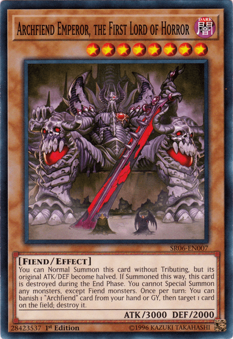 Archfiend Emperor, the First Lord of Horror [SR06-EN007] Common - Doe's Cards