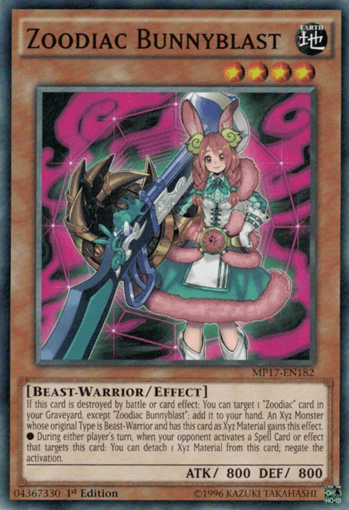 Zoodiac Bunnyblast [MP17-EN182] Common - Doe's Cards