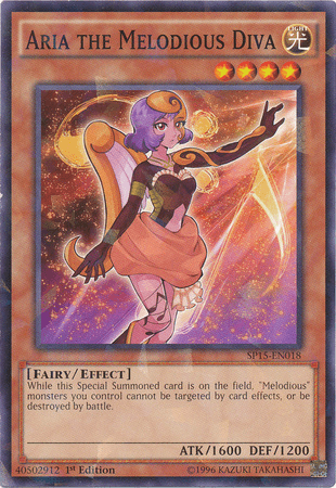 Aria the Melodious Diva [SP15-EN018] Shatterfoil Rare - Doe's Cards