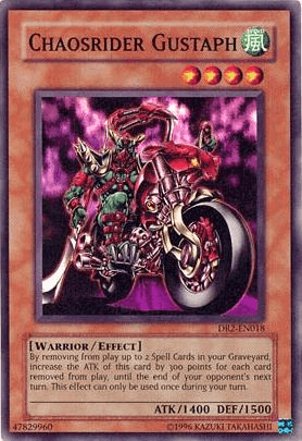 Chaosrider Gustaph [DR2-EN018] Super Rare - Doe's Cards