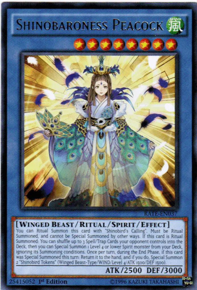 Shinobaroness Peacock [RATE-EN037] Rare - Doe's Cards