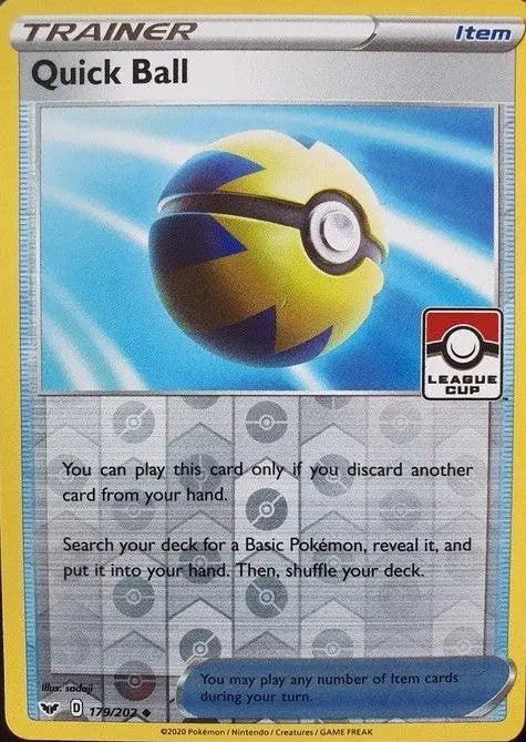 Quick Ball (179/202) (League Promo) [Sword & Shield: Base Set] - Doe's Cards
