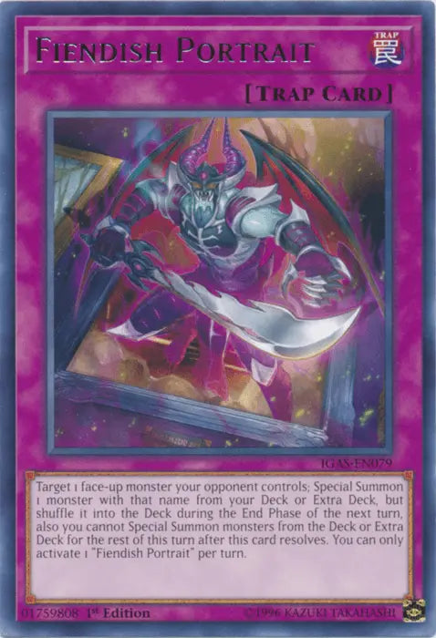 Fiendish Portrait [IGAS-EN079] Rare - Doe's Cards