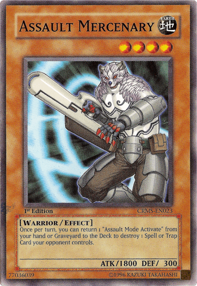 Assault Mercenary [CRMS-EN023] Common - Doe's Cards