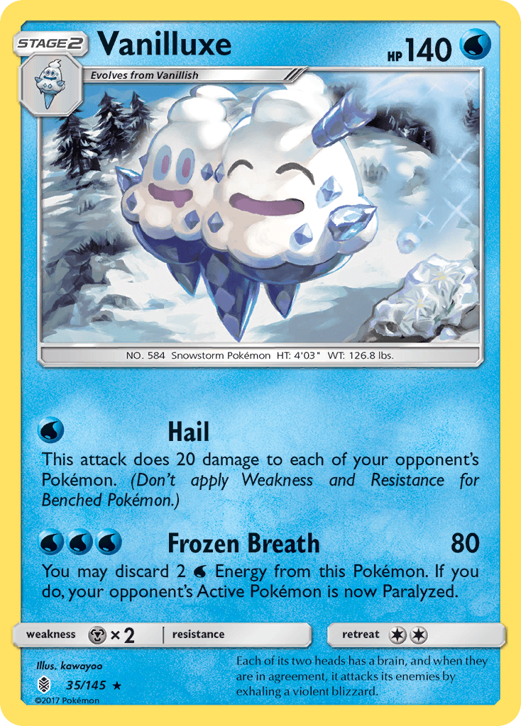 Vanilluxe (35/145) [Sun & Moon: Guardians Rising] - Doe's Cards