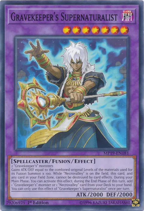 Gravekeeper's Supernaturalist [MP19-EN181] Common - Doe's Cards