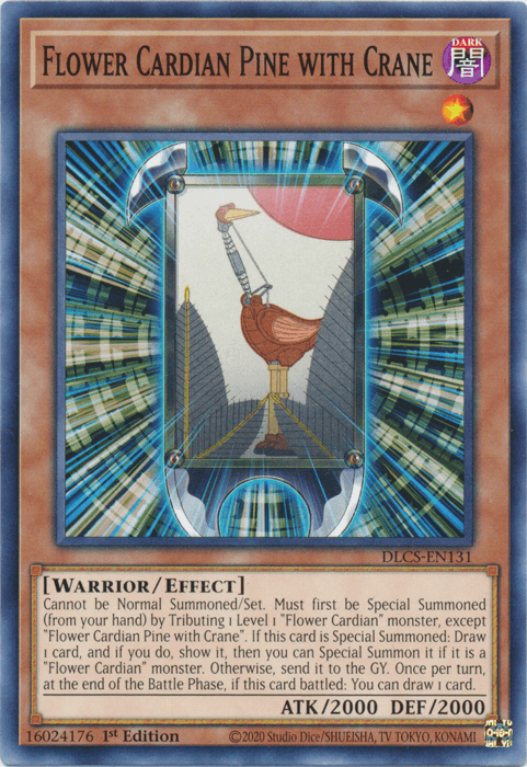 Flower Cardian Pine with Crane [DLCS-EN131] Common - Doe's Cards