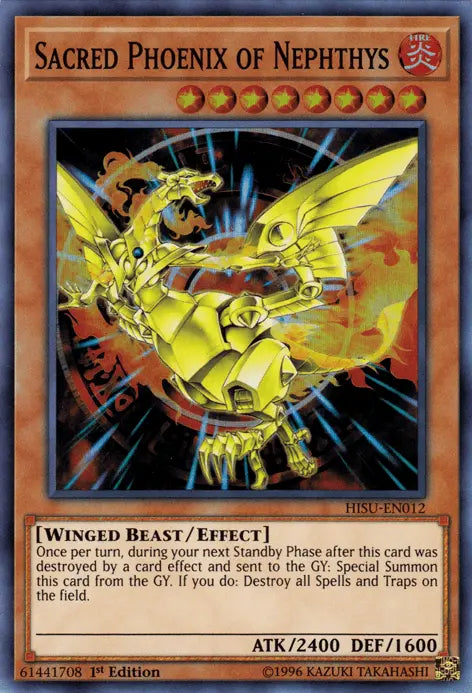 Sacred Phoenix of Nephthys [HISU-EN012] Super Rare - Doe's Cards