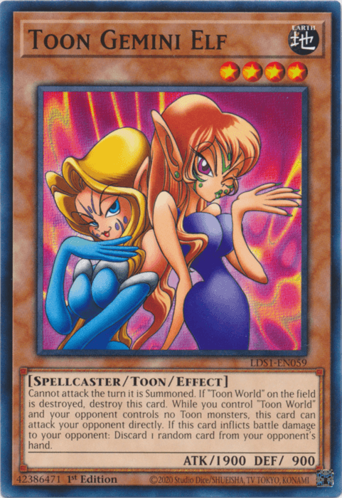 Toon Gemini Elf [LDS1-EN059] Common - Doe's Cards