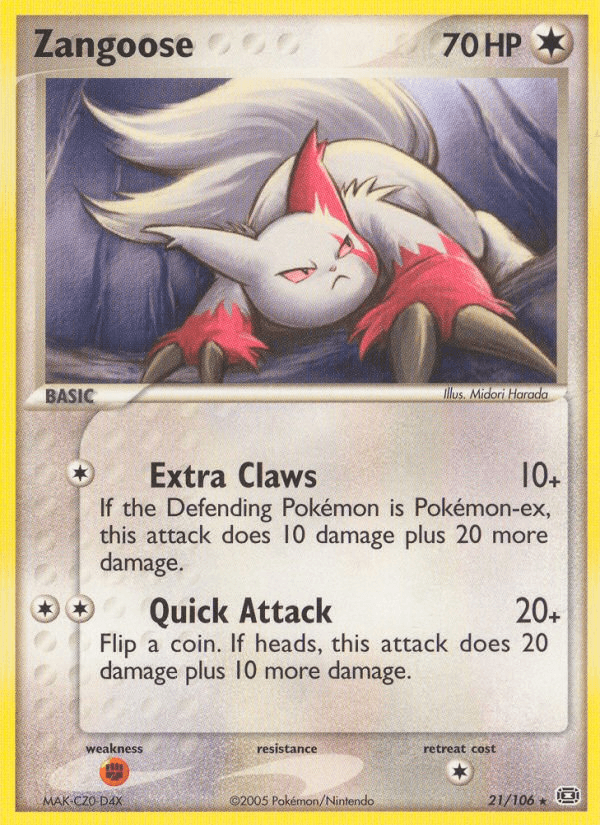 Zangoose (21/106) [EX: Emerald] - Doe's Cards