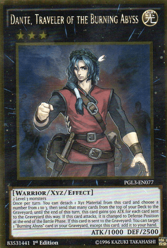 Dante, Traveler of the Burning Abyss [PGL3-EN077] Gold Rare - Doe's Cards