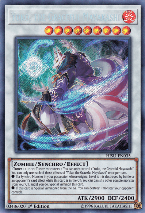 Yoko, the Graceful Mayakashi [HISU-EN035] Secret Rare - Doe's Cards