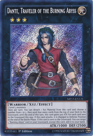 Dante, Traveler of the Burning Abyss [MP15-EN121] Secret Rare - Doe's Cards